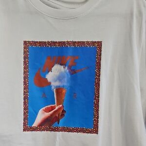 Nike Ice Cream Graphic Tee - White and Blue